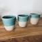 Tea cup - Turquoise glazed stoneware - 120 ml - Handmade • Lagoon