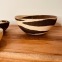 Salad bowl - Brown and cream stoneware - 24,5 cm - 100% artisanal • Diversity