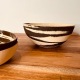 Salad bowl - Brown and cream stoneware - 24,5 cm - 100% artisanal • Diversity