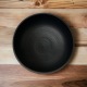 Elephantom.Design Duo of salad bowls - Anthracite stoneware - Thrown and textured by hand • Basalt