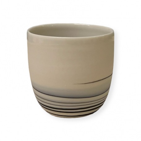 Tea / coffee cup - White porcelain - Craft creation - Sea Ice