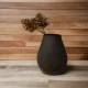Vase design - Grès anthracite - Fait main  • Basalte