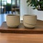 Gift box - Trio of dipping bowls and plate - Stoneware - Craft • Lagoon