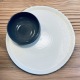 3D-patterned dinner plates set - Porcelain - 4 pcs - 16 to 26 cm - Handmade • Pyrenees