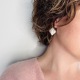 AMÉLIE • Boucles d'oreilles - Porcelaine texturée