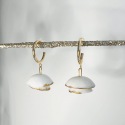 Jade - Boucles d'oreilles • Porcelaine et or