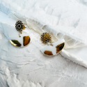 Paloma - Boucles d'oreilles • Porcelaine et or