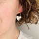 LOVE • Boucles d'oreilles  - Porcelaine et or