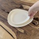 3D-patterned dinner plates set - Porcelain - 4 pcs - 16 to 26 cm - Handmade • Pyrenees