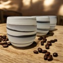 Tasse à café Blanche et Noire - Porcelaine • Cyclone