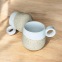 Tea cup - Turquoise glazed stoneware - 120 ml - Handmade • Lagoon