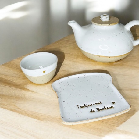 La mini bol petit coeur - Grès pyrité - Fait main • Grains de beauté