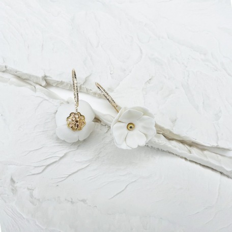 Tea / coffee cup - White porcelain - Craft creation - Sea Ice