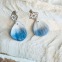 Sérénaé – Clous d'oreilles • Porcelaine bleu dégradé