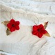 Esméralda - Crochets d'oreilles • Porcelaine teinte en rouge