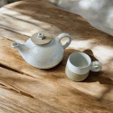 Tea cup - Turquoise glazed stoneware - 120 ml - Handmade • Lagoon