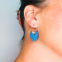 Marina - Crochets d'oreilles • Porcelaine et fleurs bleues