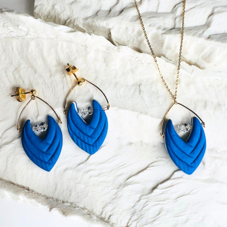 Marina - Collier • Porcelaine bleue et blanche