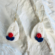 Florine – Crochets d'oreilles • Fleurs bleues de porcelaine