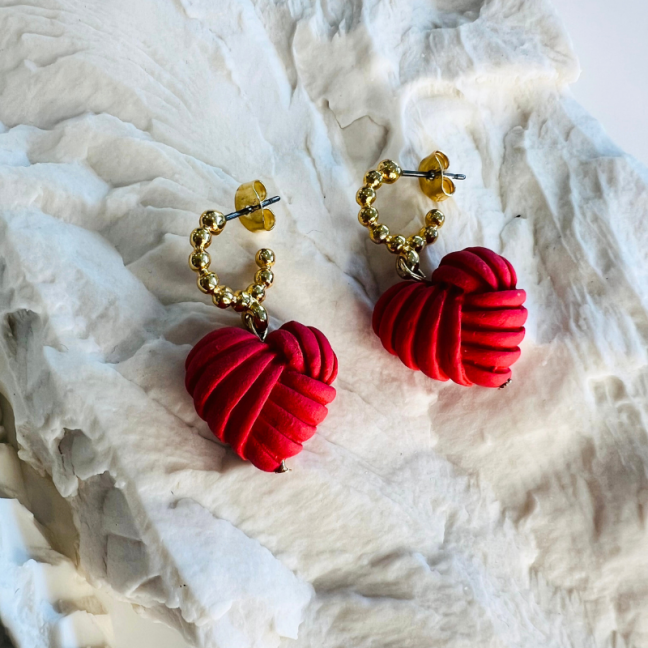 Soléa – Créoles • Porcelaine Coeur Rouge