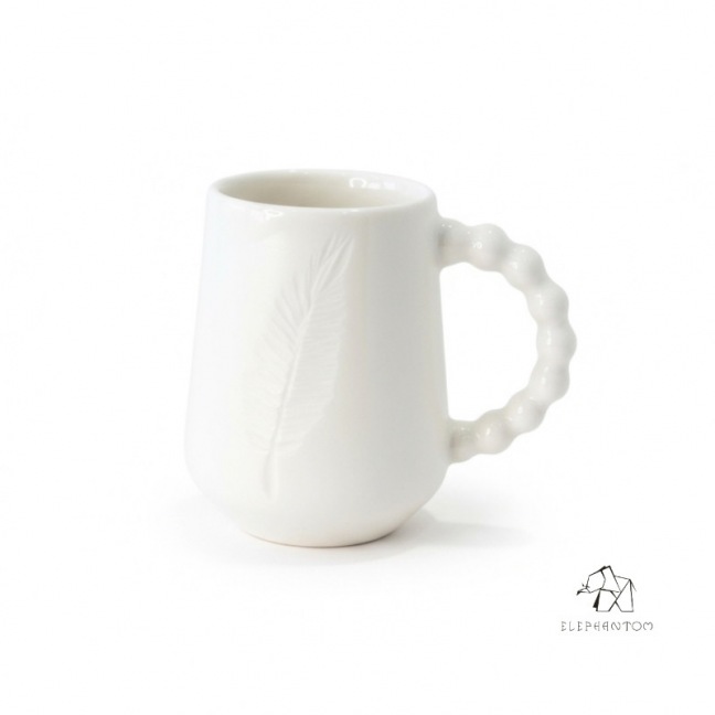 Tea / coffee cup - White porcelain - Craft creation - Sea Ice