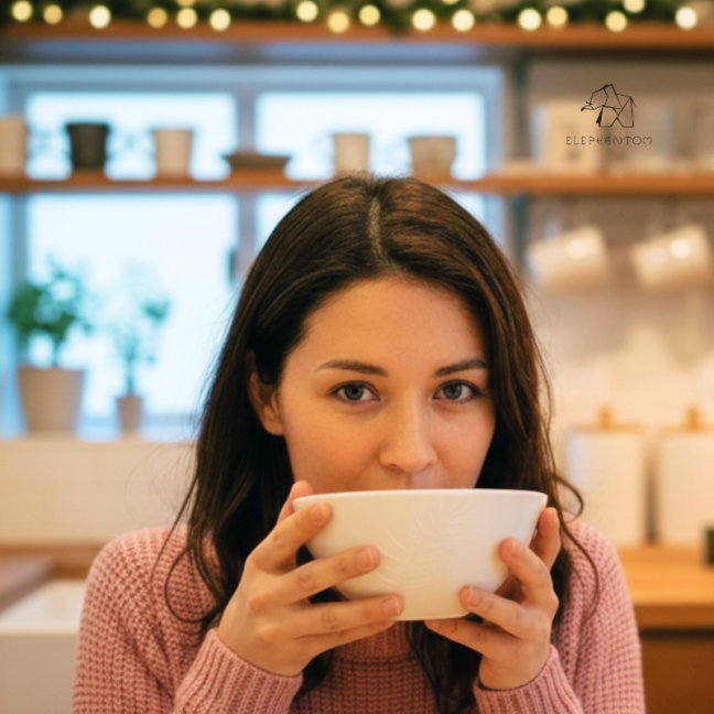 Bol plume évasé - Porcelaine blanche • Création artisanale Poèterie