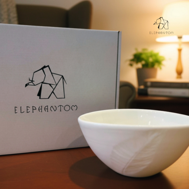 Bol plume évasé - Porcelaine blanche • Création artisanale Poèterie