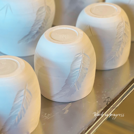 Photophore Blanc avec Liseré Doré porcelaine artisanat elephantom 