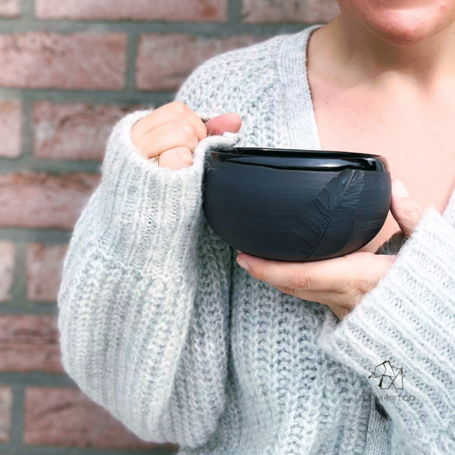 Tea / coffee cup - White porcelain - Craft creation - Sea Ice