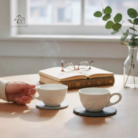 Bol blanc gravure montagne - Porcelaine blanche • Création artisanale Pyrénées