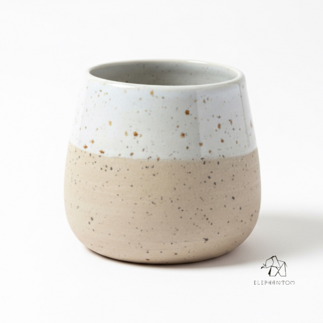 Tea cup - Turquoise glazed stoneware - 120 ml - Handmade • Lagoon