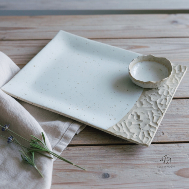 Tea cup - Turquoise glazed stoneware - 120 ml - Handmade • Lagoon