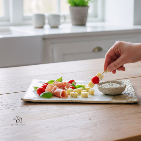 Coffret cadeau - Set à sushi - Assiette et petit bol - Grès Pyrité - Fait Main • Grains de Beauté