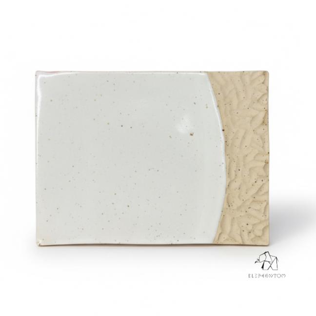 Coffret cadeau - Set à sushi - Assiette et petit bol - Grès Pyrité - Fait Main • Grains de Beauté