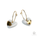 LOVE • Boucles d'oreilles  - Porcelaine et or