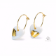 LOVE • Boucles d'oreilles  - Porcelaine et or