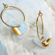 LOVE • Boucles d'oreilles  - Porcelaine et or