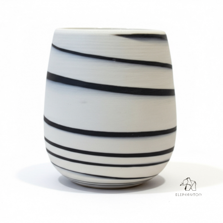 Tea / coffee cup - White porcelain - Craft creation - Sea Ice