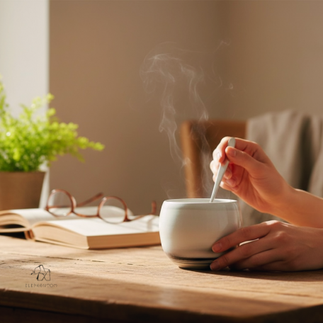 La tasses à café cocoon - Porcelaine blanche et noire - Fait main • Cyclone