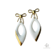 LILY • Boucles d'oreilles  - Porcelaine et or