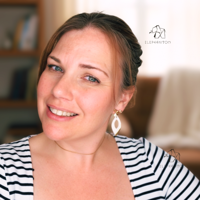 LILY • Boucles d'oreilles  - Porcelaine et or