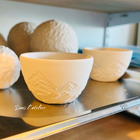 Service à thé bleu turquoise - Théière, tasse et grand plat - porcelaine - Artisanat Pyrénées