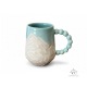 Mug / Latte cup with handle - Porcelain - Handmade • Sea Ice