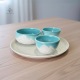 Gift box - Trio of dipping bowls and plate - Stoneware - Craft • Lagoon