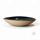 Black stoneware salad bowl - 15 cm - 100% handmade - Unique item • Basalt
