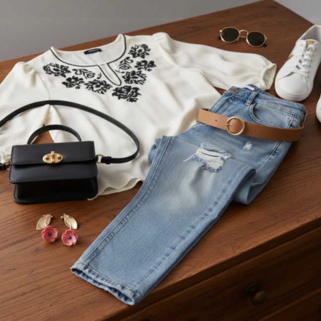 Juliette - Boucles d’oreilles roses • Bijou fleuri en porcelaine