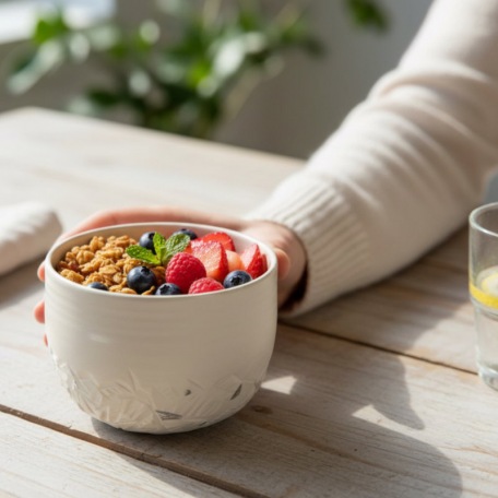 Tea / coffee cup - White porcelain - Craft creation - Sea Ice