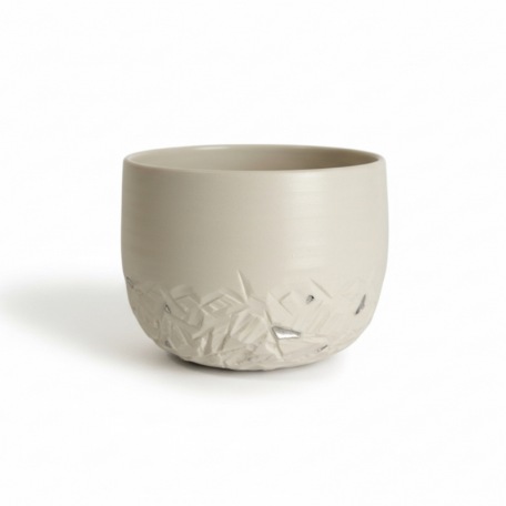 Tea / coffee cup - White porcelain - Craft creation - Sea Ice