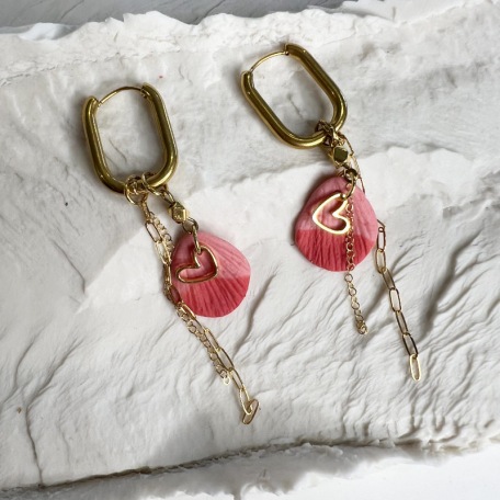 Amour Rock - Créoles tendance 2026 • Bijou en porcelaine