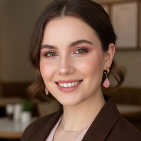 Me in Paris 1 - Créoles rondes tendance 2026 • Bijou en porcelaine rose poudré